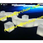 shanghai event rental acrylic lounge LED light sitting cube seat