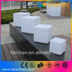 Outdoor Modern Clear Stackable Armless White LED Plastic Chair