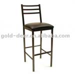 metal pub chair with soft seat surface