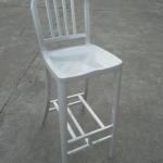 Outddor Aluminum Double Horse Navy Barstool Chair TW1027