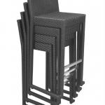 Luxury Rattan Woven Bar Stool MB2928 sea Black grass wicker stackable-MB2928 stackable