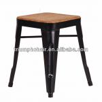 antique metal industrial bar stools/metal and wood bar stools/metal stacking stools