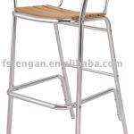 aluminum wooden bar chair