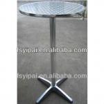 aluminium legs metal high top stainless steel bar heigt pub table YT10