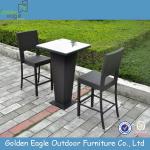 PE rattan bar table and bar chairs for outdoor use , ratan furniture