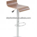 solid wooden walnut bar chair swivel chair chrome legs-bs-2001