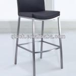 black leather bar stool chairs stainless steel leg