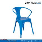 New Style Blue Metal Chair/Tolix Chair/Bar Chair with Backrest