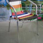 aluminum tube assembling french bistro rattan bar chairsYC028