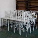 Aluminum Chiavari Bar Chair White Color