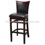Good Design Wood Cheap Used Bar Stools With PVC Seat And Back