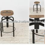 VINTAGE INDUSTRIAL IRON JUTE STOOL