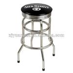 Chromed barstool with dual ring