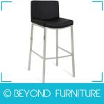 202 Stainless Steel Black PU Bar Stools-BYD-PS-01