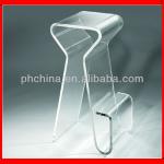 JAC-051 Clear Acrylic Bar Stool,Plexiglass Chair With Pedal,Transparent Bar Stool for Counter