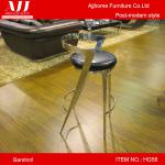 High-end fashion stainless steel black leather bar stool HG58