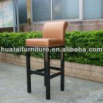 Upholstery villa faux Leather wooden bar stool-BS-B-1388