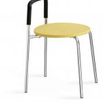 Portable plastic stool with low back