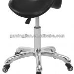 Stool saddle black chrome base M316