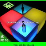 Colorful illuminated bar stool, Led cube lounge-HDS-4040C