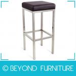 202# Stainless Steel Bar Stools in Leather