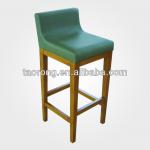 Modern high quality wood frame green faux leather bar stool BS-004-1