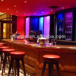 classic wood effect and acrylic solid surface bar counter for hotel bar