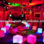 puff/pouf seating with led lighting