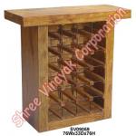 wooden wine rack,bar furniture,shesham wood furniture