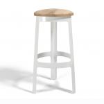 Fine Art design Bar Stool /(wooden seat)-Powder coated