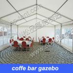 coffe bar gazebo 6m x12m with transparent windows