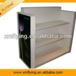 Wood wine display cabinet wood furniture new design wood and glass wine show cabinet
