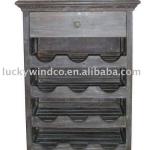 wooden coffee table w/ wine rack-LWOW3113