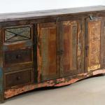 Reclaimed wood wine cabinet-RCW--018
