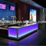 Night Club LED Artificial Marble Bar Furniture Bar Counter