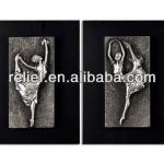 Sexy dancing girl resin relief painting for home or bar decoration