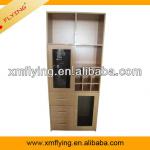 2013 newest design wine cabinet wood furniture wood and glass wine cabinet