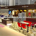 customized coffee kiosk bar design for sale in mall