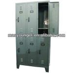 Metal products foot closet doors stainless steel clothes storage wardrobe locker/cabinet furniture with exhaust hole