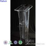 Modern design clear acrylic podium with book end