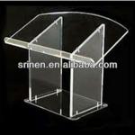 Transparent Desktop Acrylic Speech LecternPulpit with Screws acrylic lecture stand-o7