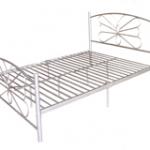 metal bed..