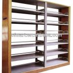 high quality cold rolled steel double sides bookrack