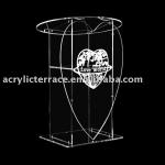 Acrylic lectern acrylic podium pulpit with Heart-shaped panel-J10020217