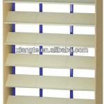 nice designed school furniture single-faced wooden steel library bookshelves, metal and wood book display rack