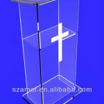 Bespoke high grade clear acrylic church pulpit-1268