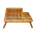 Bamboo foldable laptop table for computer