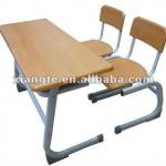 Cut-throat price!School double desk-XT-SD016D