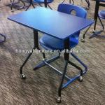 Folding school desk, mobile student desk, school furniture