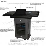 Compact modern speech desk FKS S700 with our own patent-S700